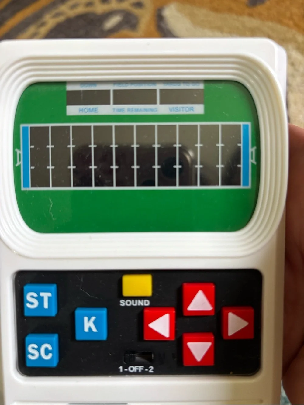 Vintage Mattel Electronic Football Handheld Game - White/Green